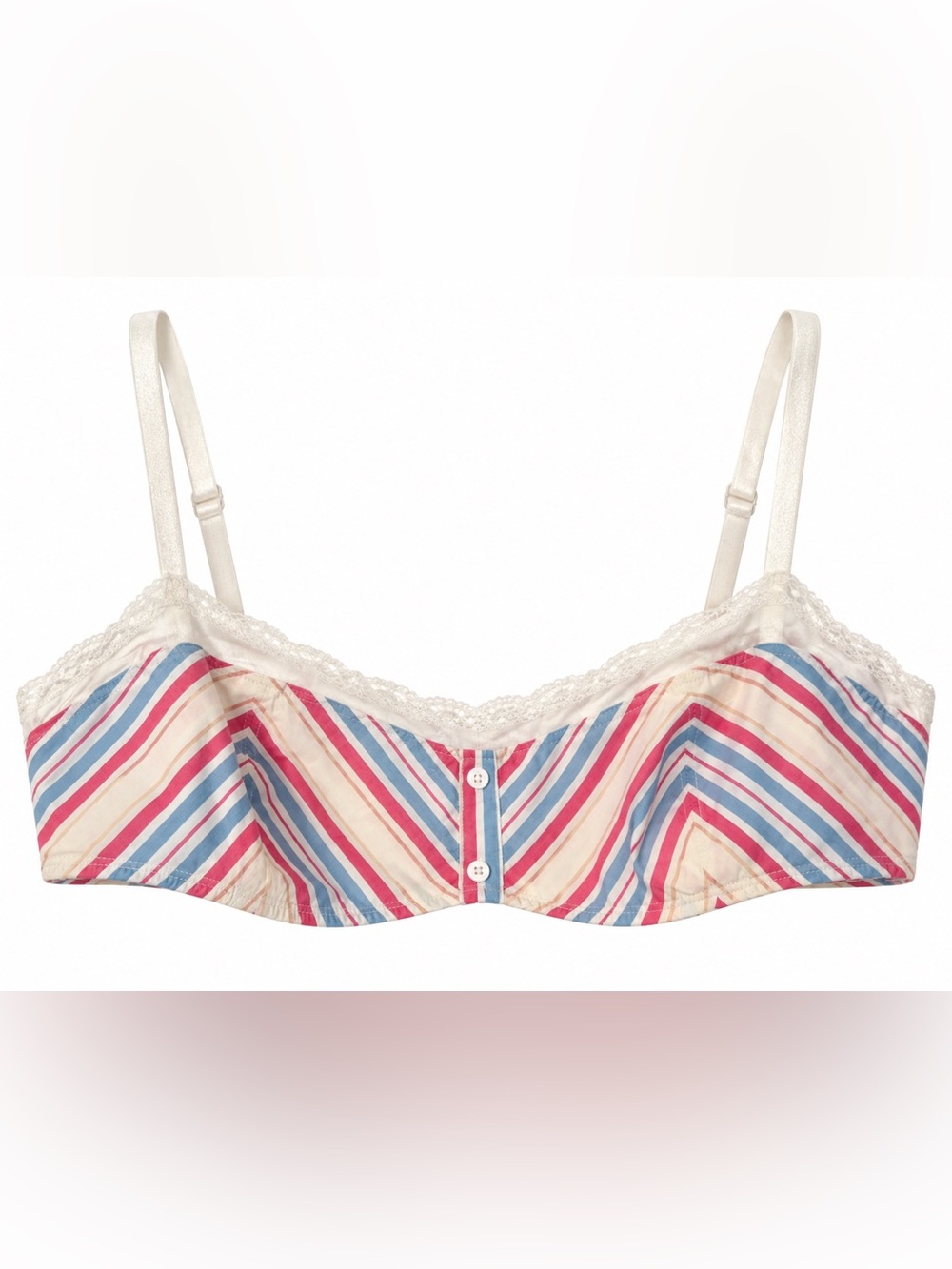 Anthropologie Lace Trim Bralette with Adjustable Straps- L